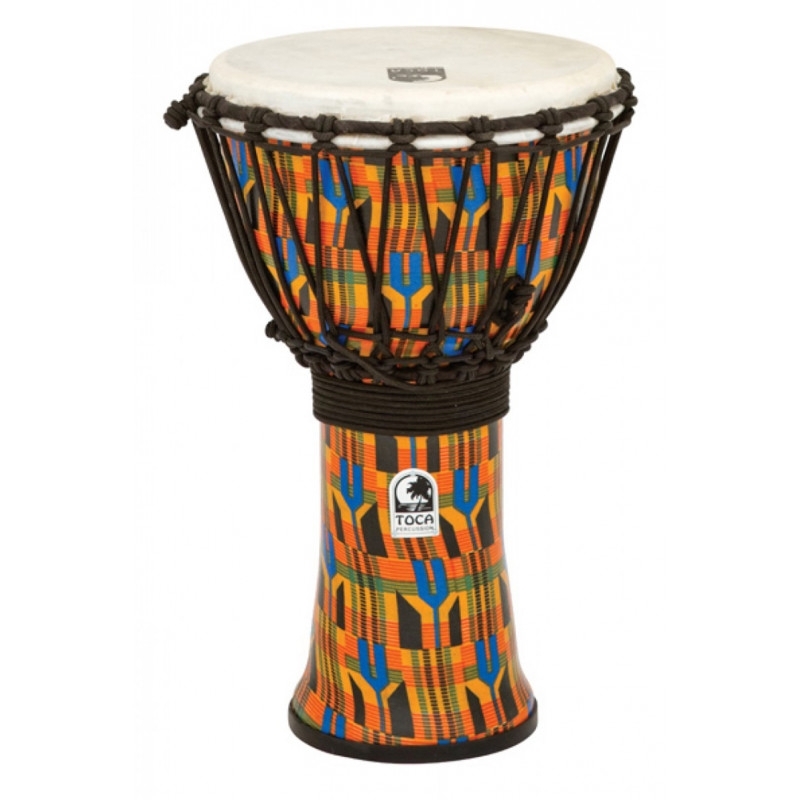 Toca Synergy Freestyle Djembe in Kente Cloth
