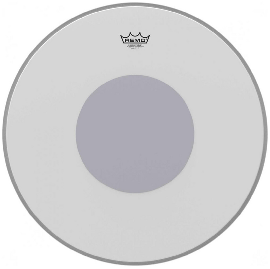 Remo Powerstroke 3 Bass Drum Head - Coated, Black Dot