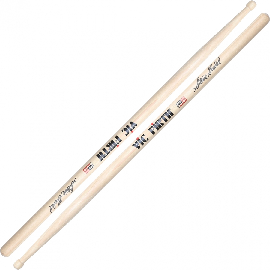 Vic Firth Signature Series Steve Gadd Natural Lacquer Drumsticks SSG2 - Wood Tip