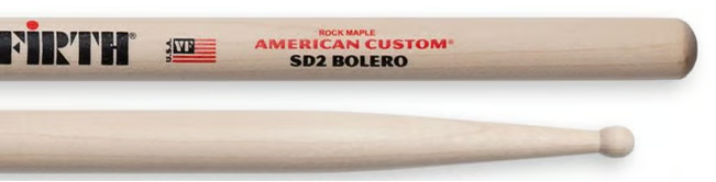 Vic Firth SD2 Bolero American Custom Rock Maple Drumsticks