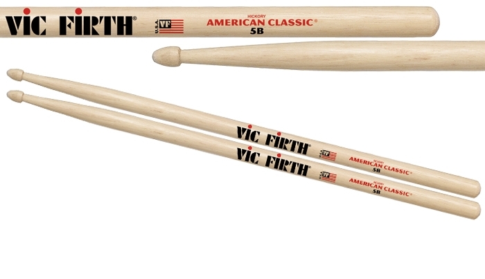 Vic Firth 5B American Classic Drumsticks - Wood Tip