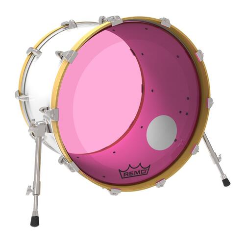 Image 3 - Remo Powerstroke 3 Colortone Pink Bass Drum Heads