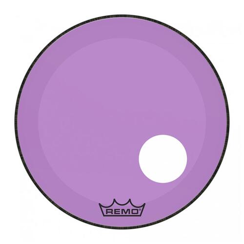 Remo P3 Resonant Colortone Purple Bass Drum Heads, Ported