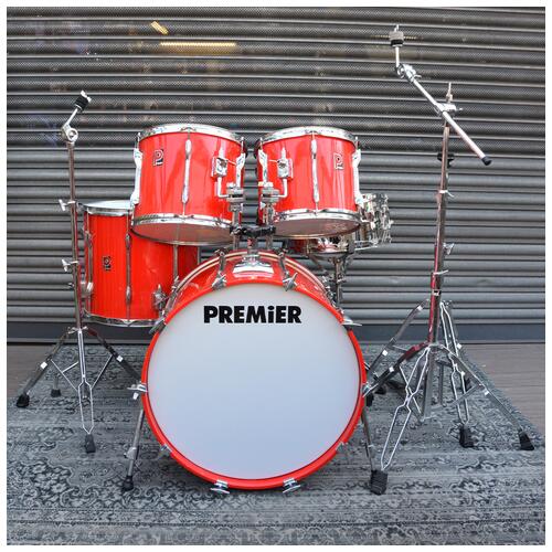 Image 5 - Premier Projector 90s Red Lacquered With Chrome Snare And Hardware 12" 13" 16" 22" - 2nd Hand