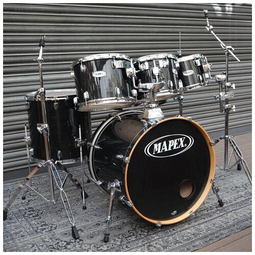 Image 1 - Mapex M Birch 10" 12" 13" 16" 22" Snare Hardware Black Lacquer - 2nd Hand