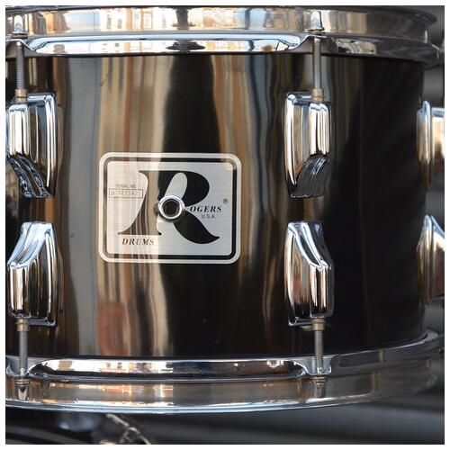 Image 4 - Rogers Usa Big R 1970s Londoner Drum Kit 12",13",16",22" In Ebony With Stands - 2nd Hand