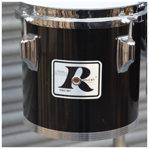 Image 3 - Rogers USA concert toms 8" + 10" in black with Stands - 2nd Hand