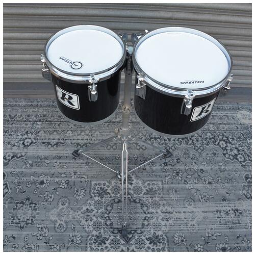 Image 8 - Rogers USA concert toms 8" + 10" in black with Stands - 2nd Hand