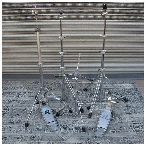 Image 2 - Rogers Usa Big R 1970s Londoner Drum Kit 12",13",16",22" In Ebony With Stands - 2nd Hand