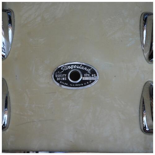 Image 5 - Slingerland Tom 12X9" White Pearl - 1960s Niles Badge - with case - 2nd Hand