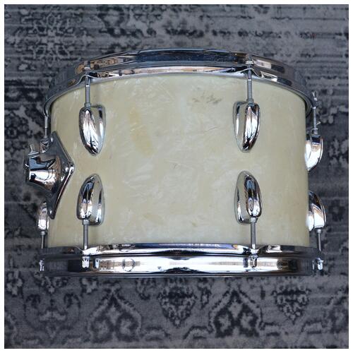 Image 4 - Slingerland Tom 12X9" White Pearl - 1960s Niles Badge - with case - 2nd Hand