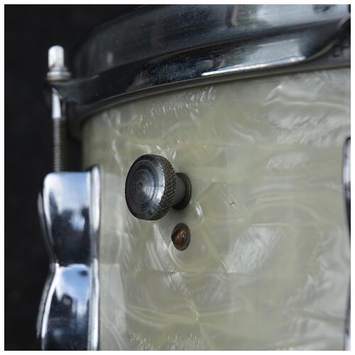 Image 6 - WFL Ludwig 1950s 14" x 5.5" White Pearl Jazz Festival Snare Drum - in Marine Pearl NOB Hoops - Vintage