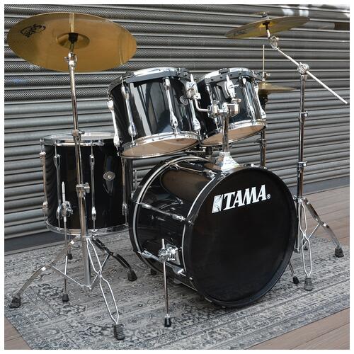 Image 1 - Tama Rockstar Black 12" 13" 16" 22" 14" Snare H/ware and Cymbals - 2nd Hand