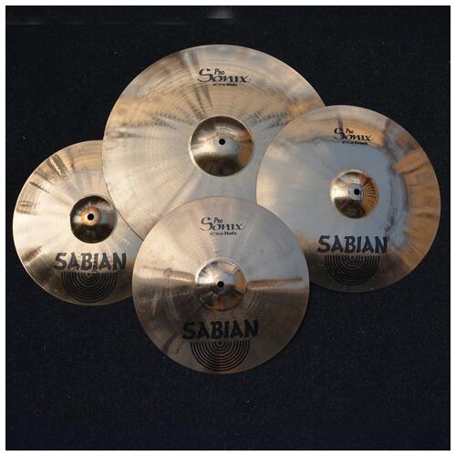 Image 2 - Sabian Pro Sonix 14" hats 16" crash 20" ride Cymbal Set with Sabian bag - 2nd Hand