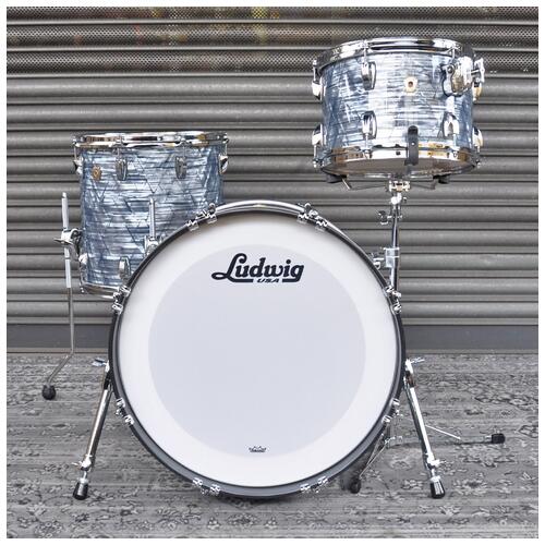 Image 1 - Ludwig 12", 14", 20" USA Classic Maple Downbeat in Sky Blue Pearl