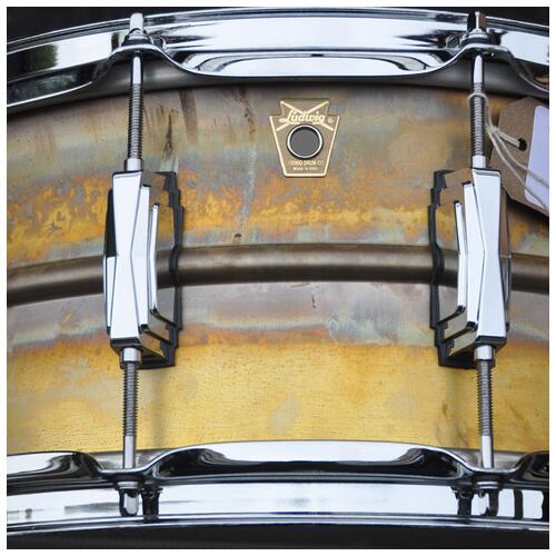 Image 12 - Ludwig LB464R 14″ x 6.5″ Raw Brass Phonic Snare Drum