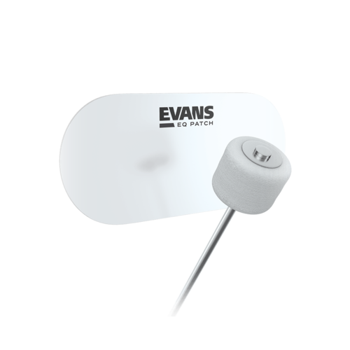 Evans EQPC2 Nylon Bass Drum Patch for Double Pedal Clear (2 pack)