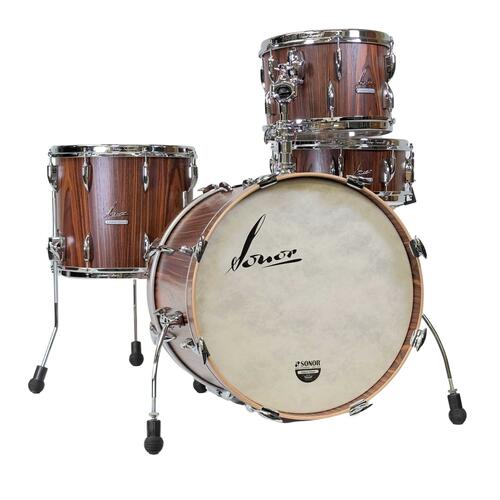 Image 1 - Sonor Vintage Drumkit 18'' 3pc Shell Pack, Rosewood Semi Gloss with Mount