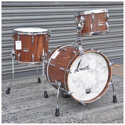 Sonor Vintage Drumkit 18'' 3pc Shell Pack, Rosewood Semi Gloss with Mount