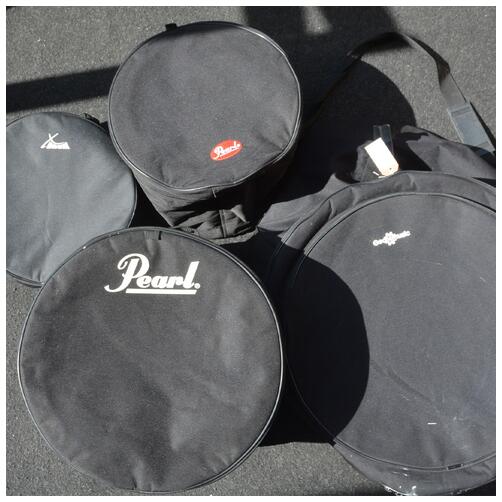 X drum 12", Pearl 13" 16", G4M 22" case set - 2nd Hand