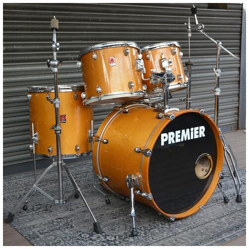 Premier Amber XPK With Hardware 12" 13" 16" 22" 14" Snare in Honey Amber Lacquer - 2nd Hand